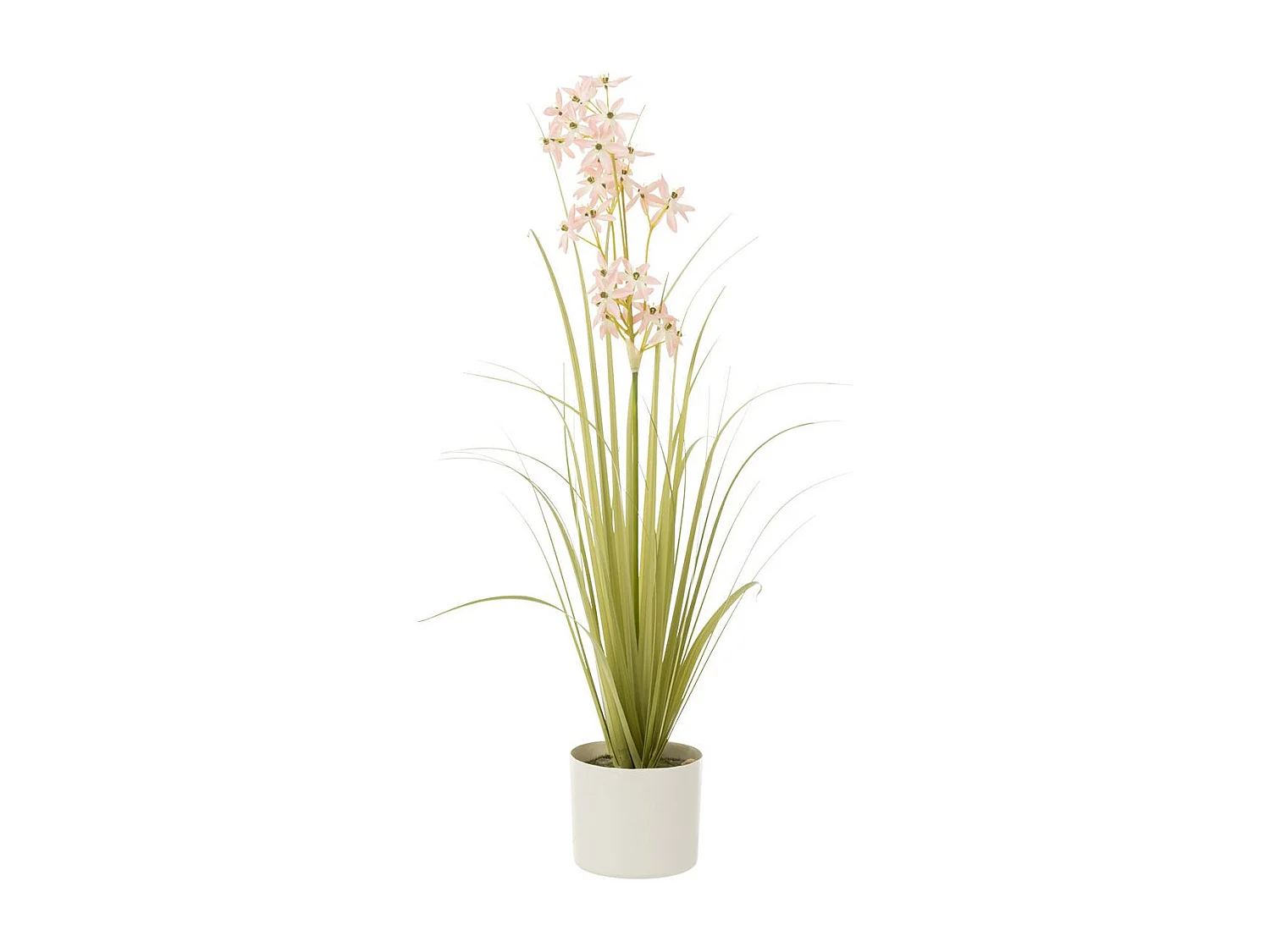 Plante Artificielle en Pot "Allium" 89cm Vert & Rose