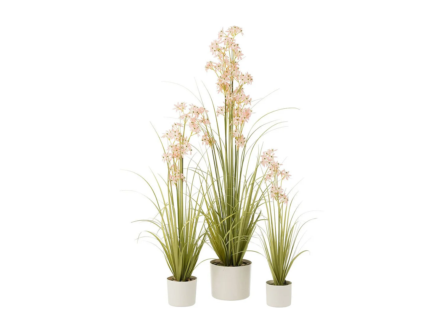 Plante Artificielle en Pot "Allium" 89cm Vert & Rose