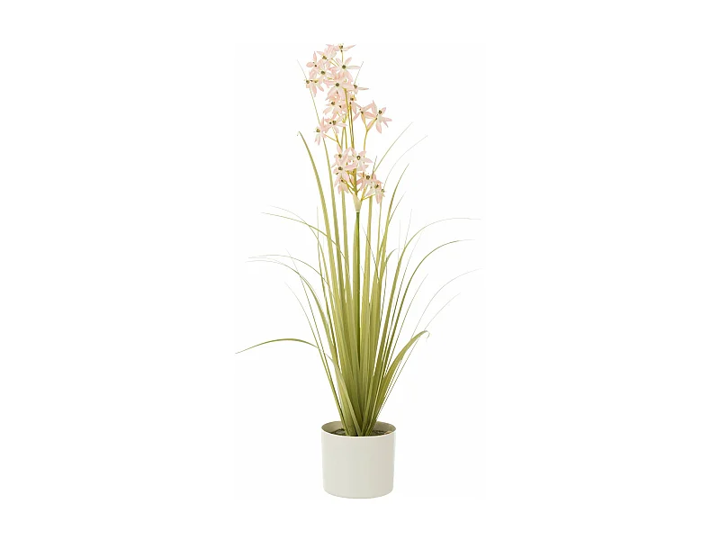Plante Artificielle en Pot "Allium" 89cm Vert & Rose