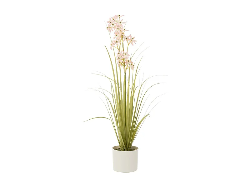 Plante Artificielle en Pot "Allium" 89cm Vert & Rose