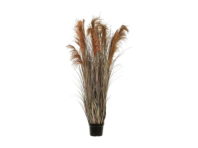 Herbe de Pampas Artificielle en Pot "13 Têtes" 180cm Vert & Orange