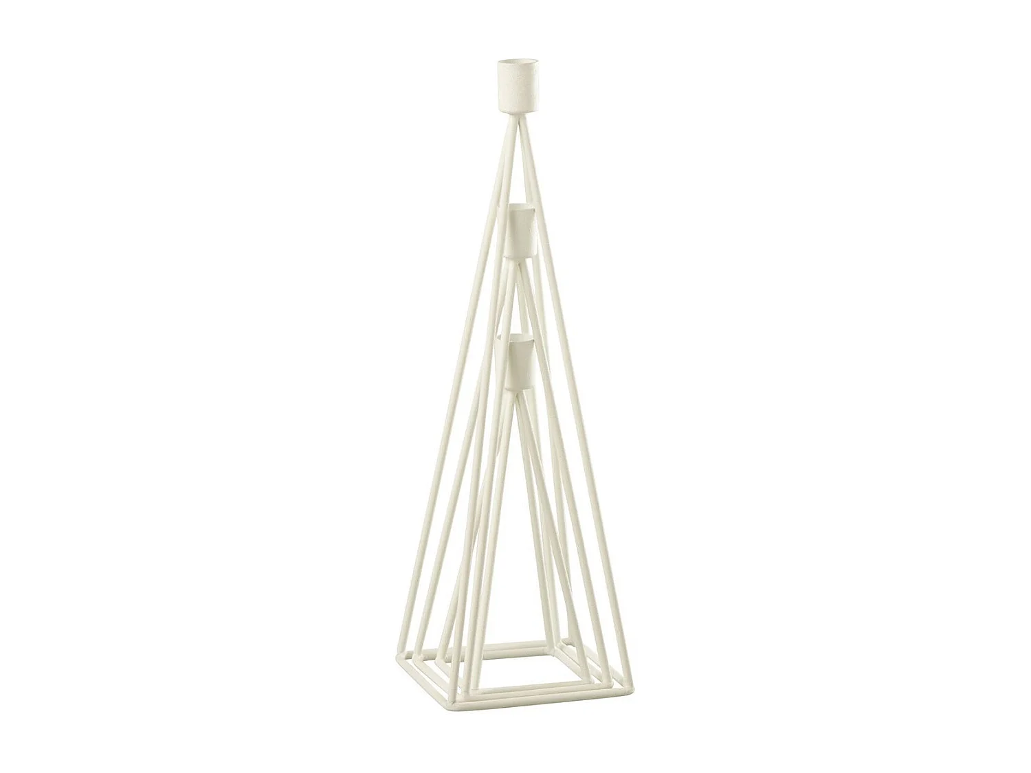 Lot de 3 Chandeliers Design "Désiré" 38cm Blanc