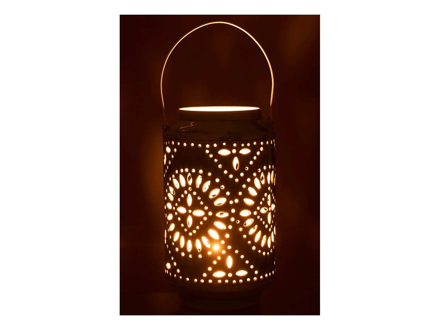 Lanterne Cylindrique Métal "Sévilla" 45cm Bleu