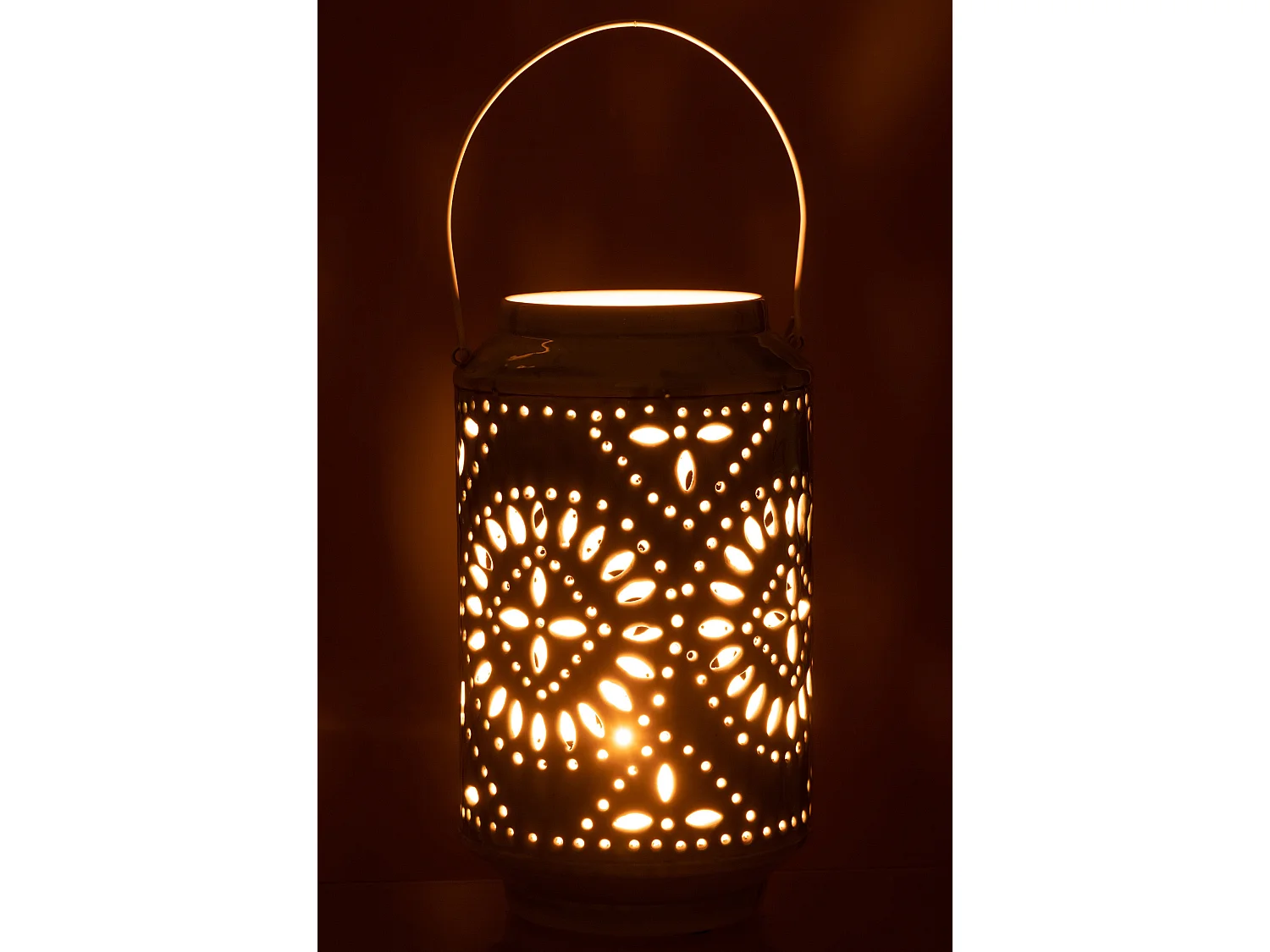 Lanterne Cylindrique Métal "Sévilla" 45cm Bleu