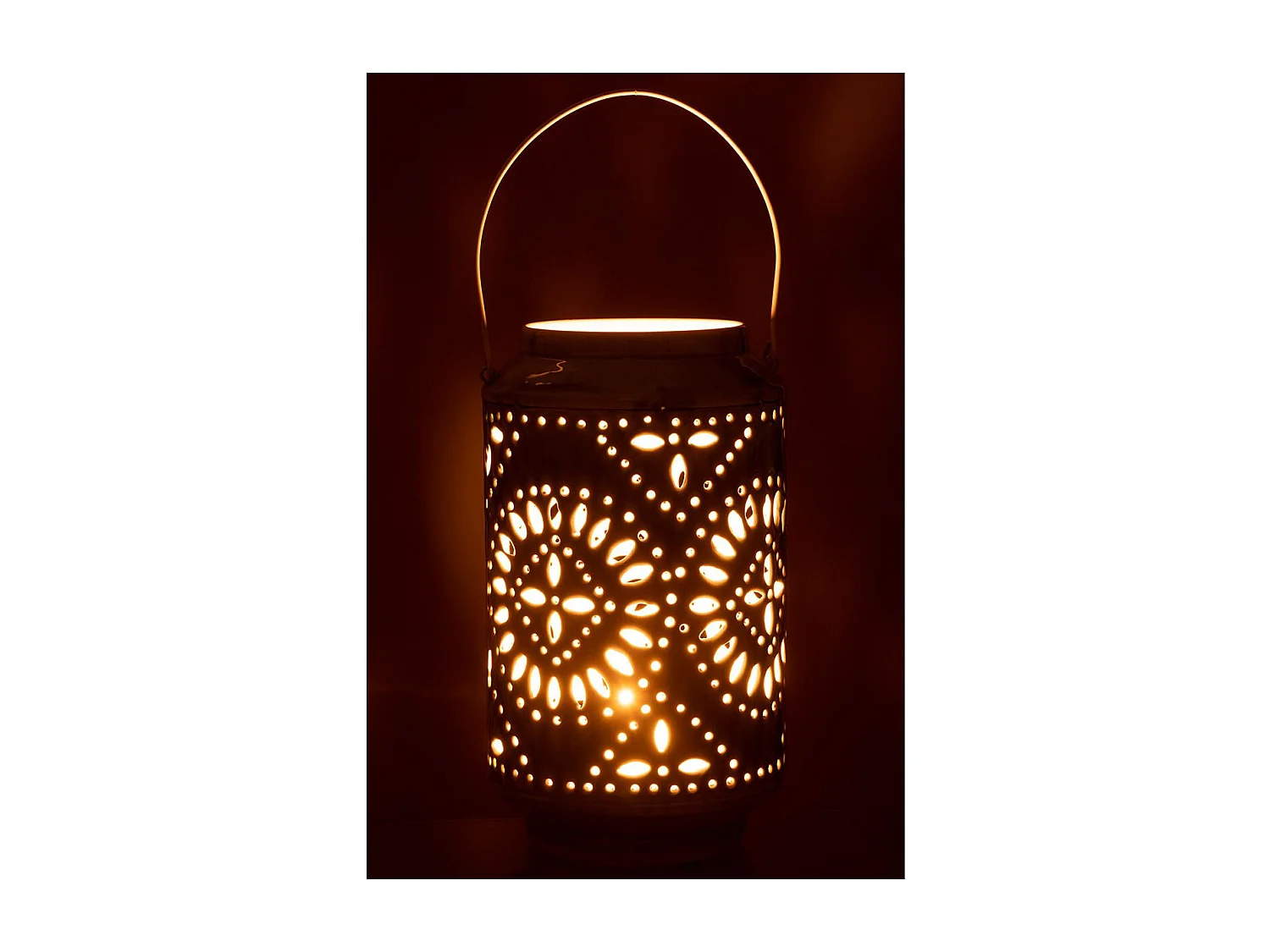 Lanterne Cylindrique Métal "Sévilla" 45cm Bleu