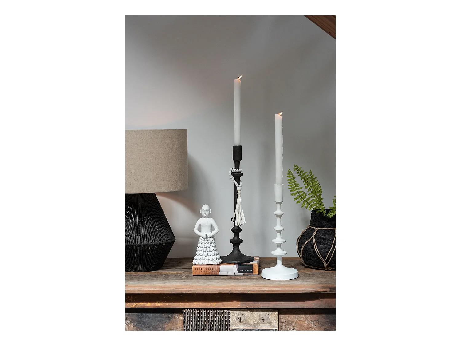 Chandelier Rond Design "Izy" 42cm Noir