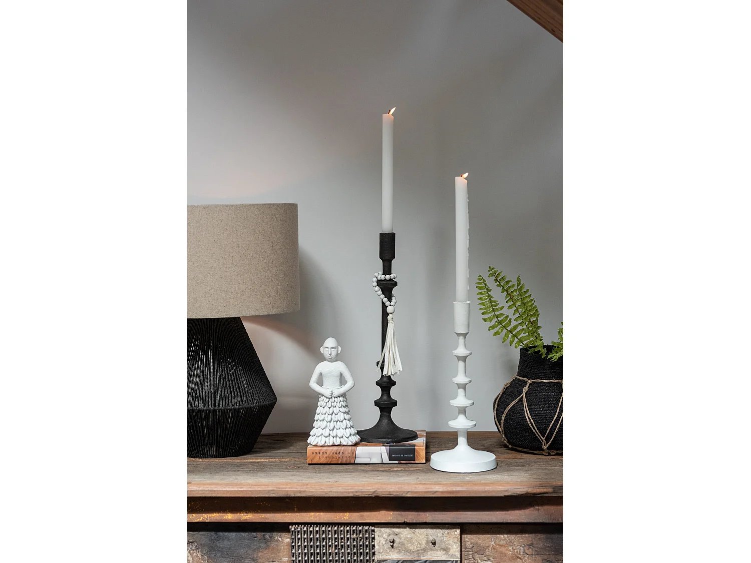 Chandelier Rond Design "Izy" 42cm Noir