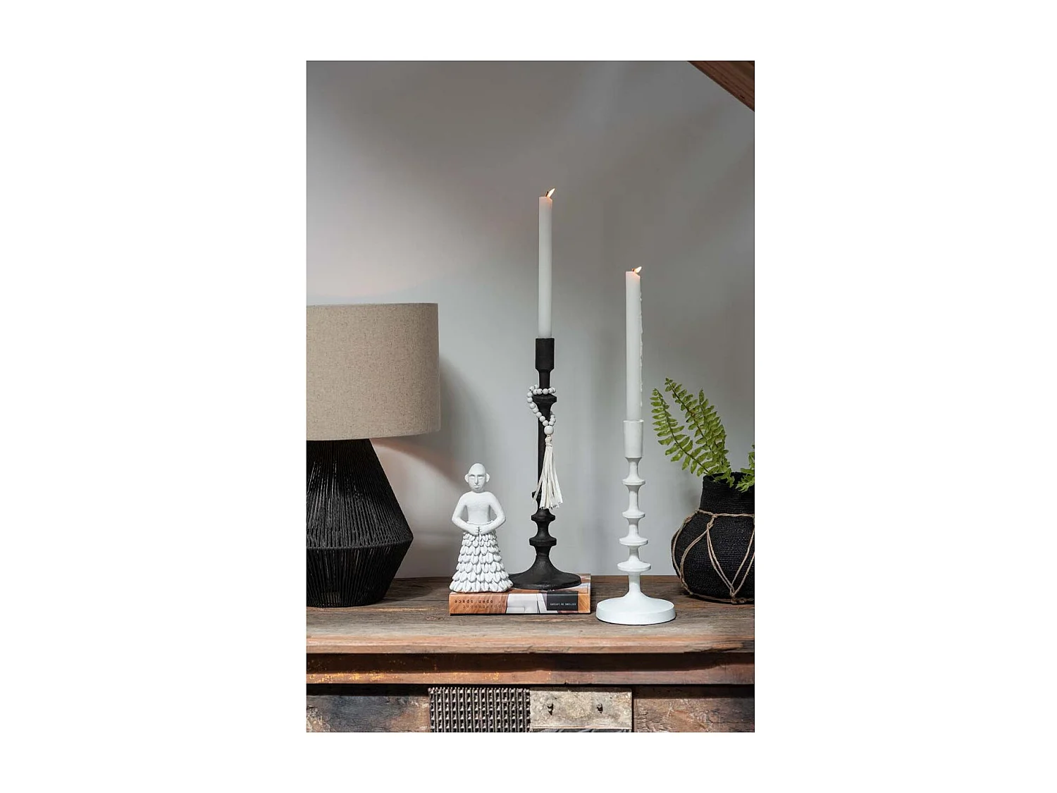 Chandelier Rond Design "Izy" 42cm Blanc