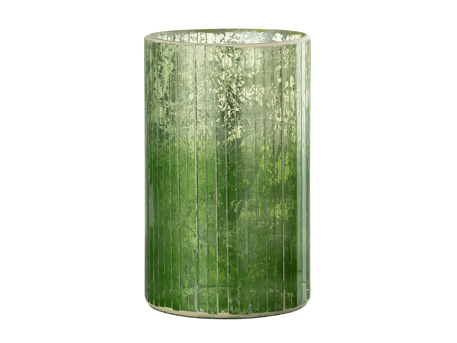 Photophore Design "Lignes Verre" 21cm Vert