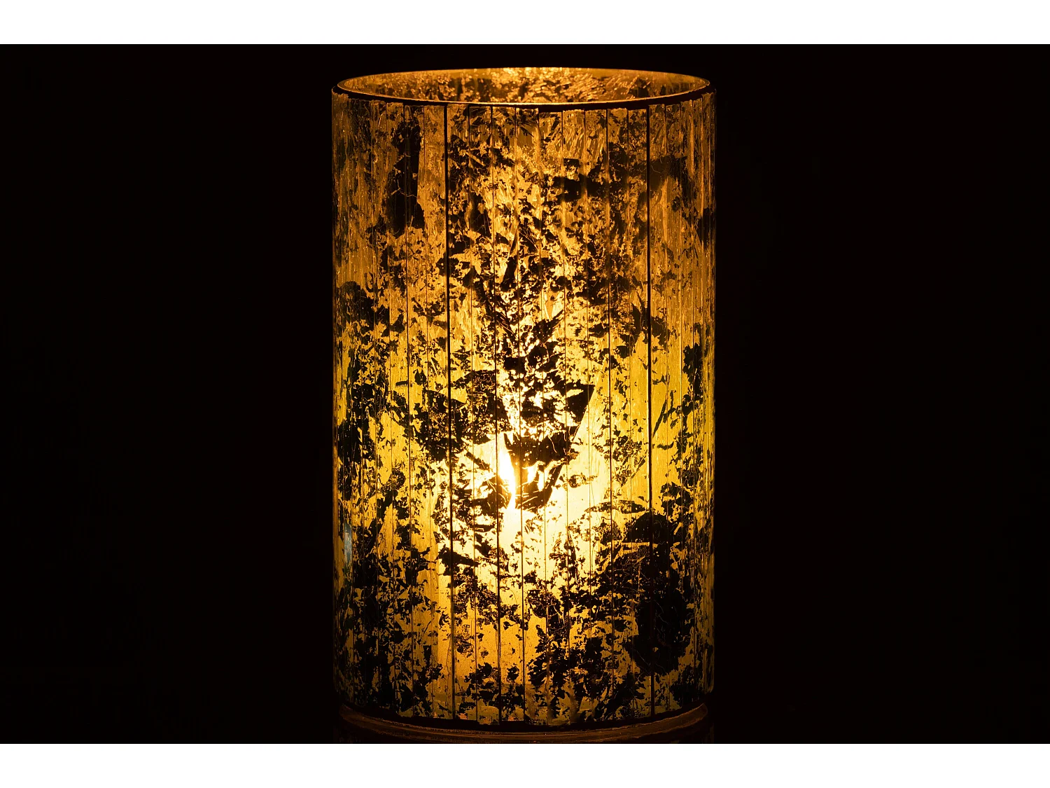 Photophore Design "Lignes Verre" 21cm Vert