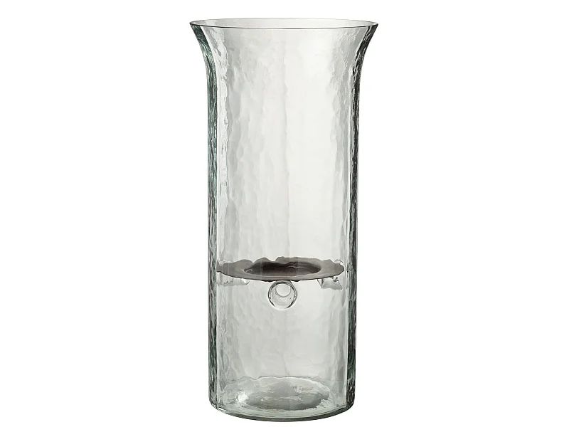 Bougeoir en Verre "Flou" 40cm Transparent