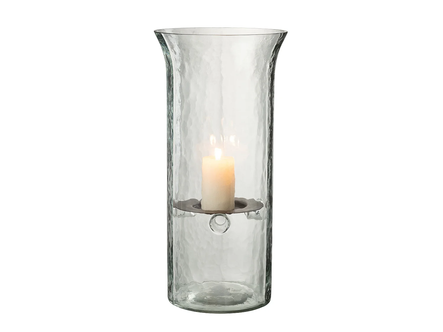 Bougeoir en Verre "Flou" 40cm Transparent