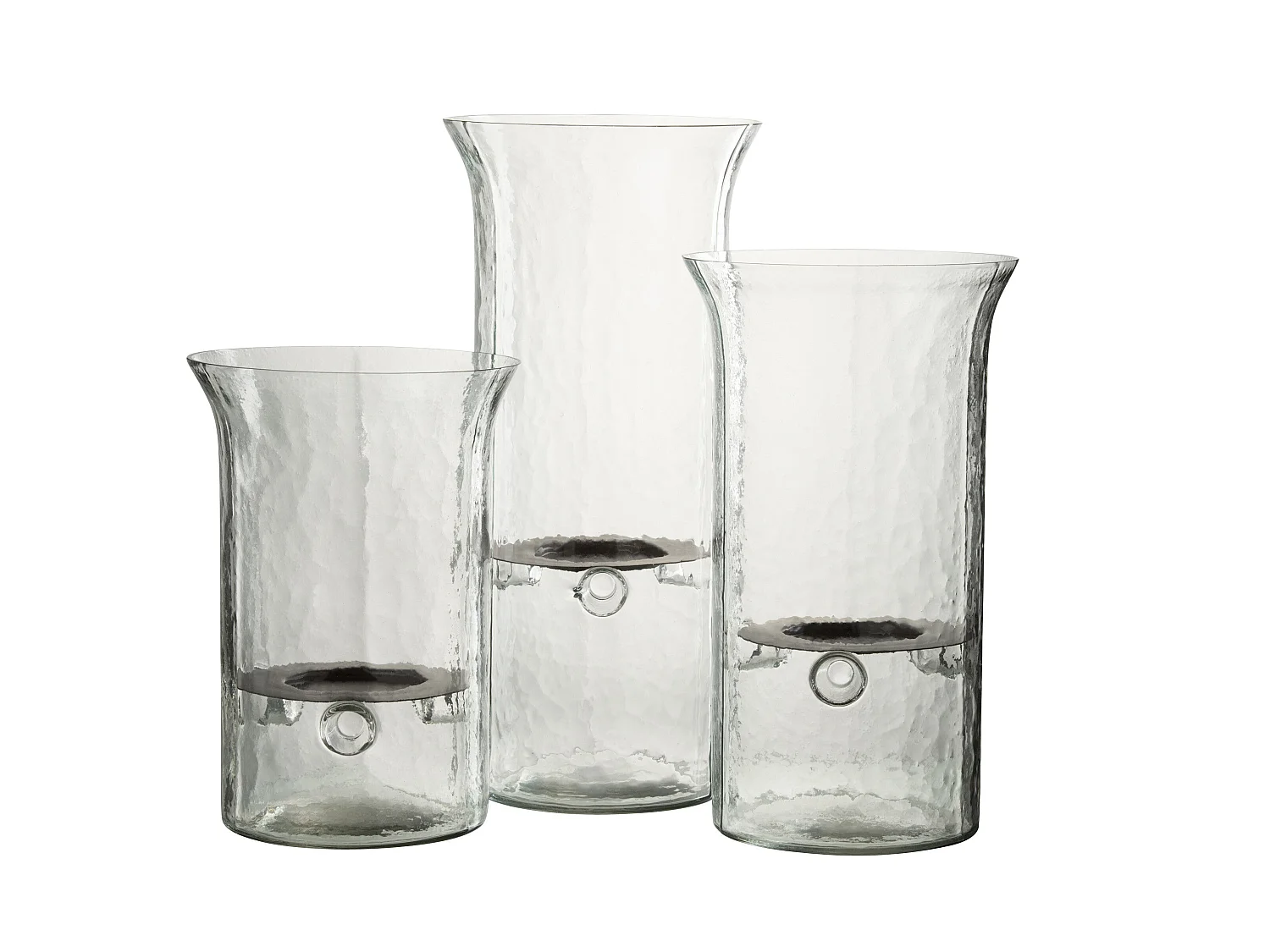 Bougeoir en Verre "Flou" 40cm Transparent