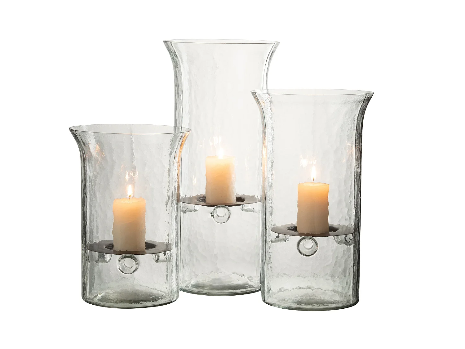 Bougeoir en Verre "Flou" 40cm Transparent