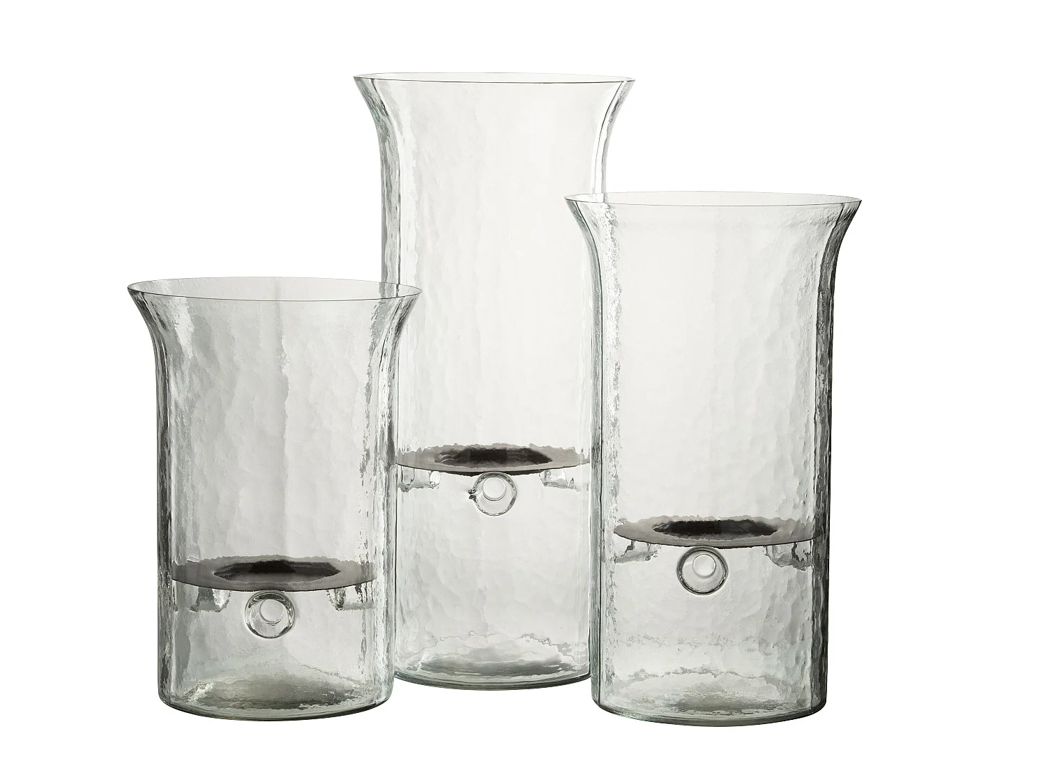 Bougeoir en Verre "Flou" 40cm Transparent