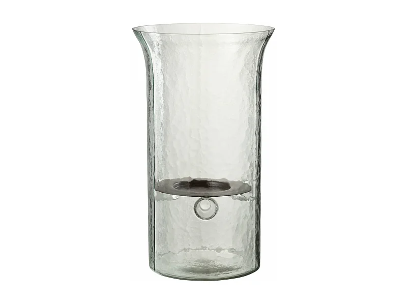 Bougeoir en Verre "Flou" 32cm Transparent