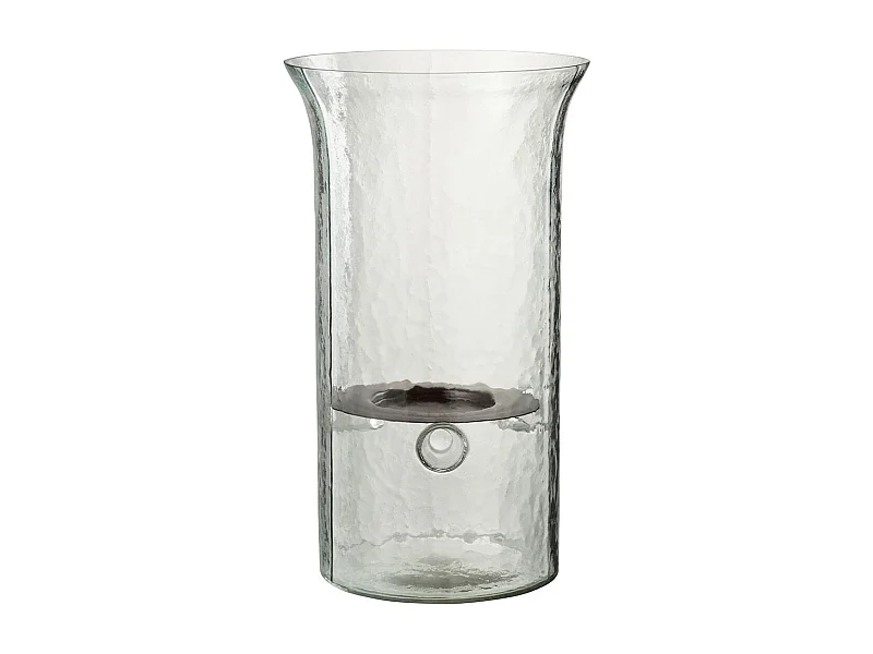 Bougeoir en Verre "Flou" 32cm Transparent