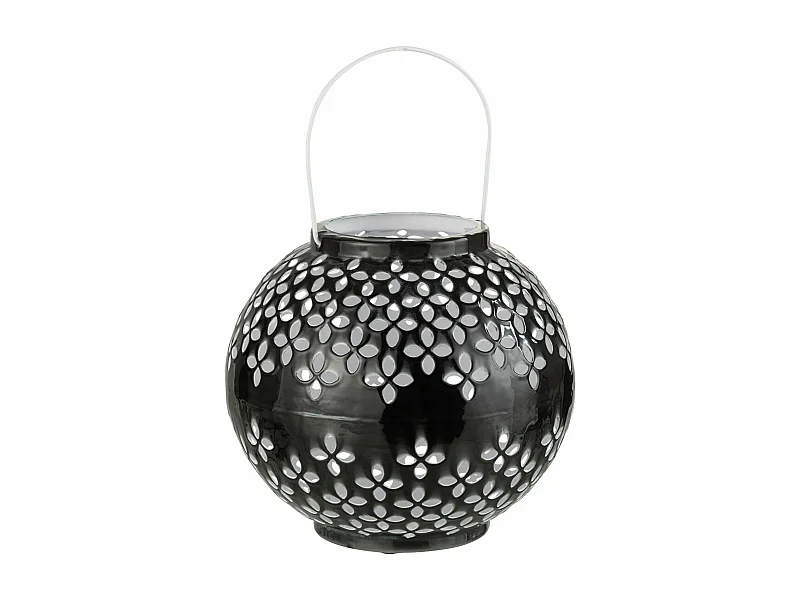 Lanterne Ronde Métal "Sévilla" 19cm Noir