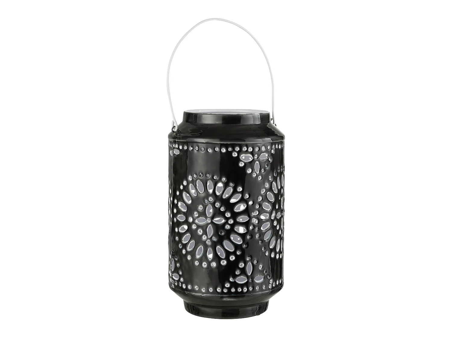 Lanterne Cylindrique Métal "Sévilla" 43cm Noir