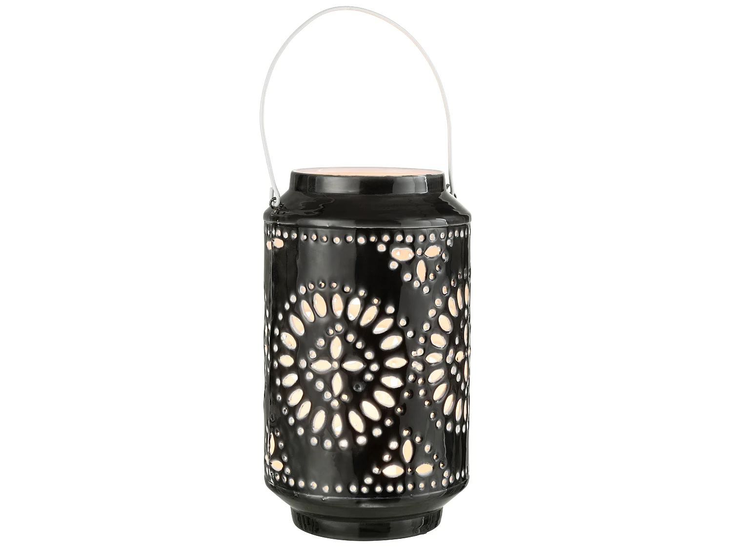 Lanterne Cylindrique Métal "Sévilla" 43cm Noir