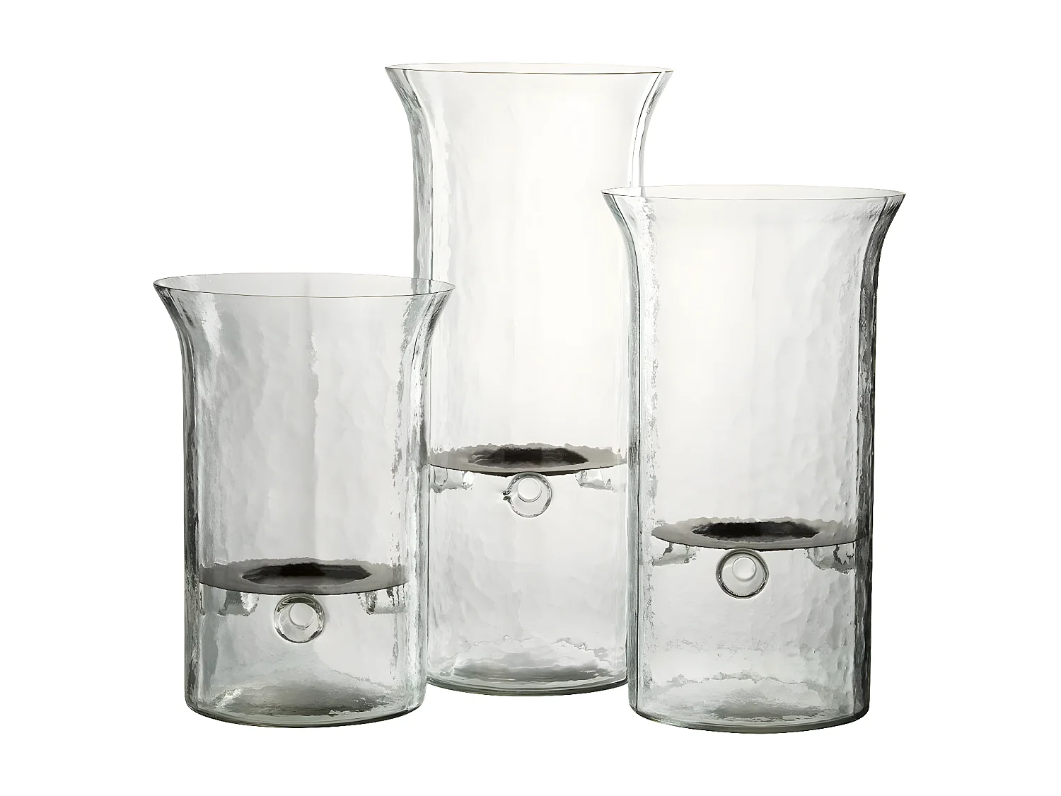 Bougeoir en Verre "Flou" 26cm Transparent