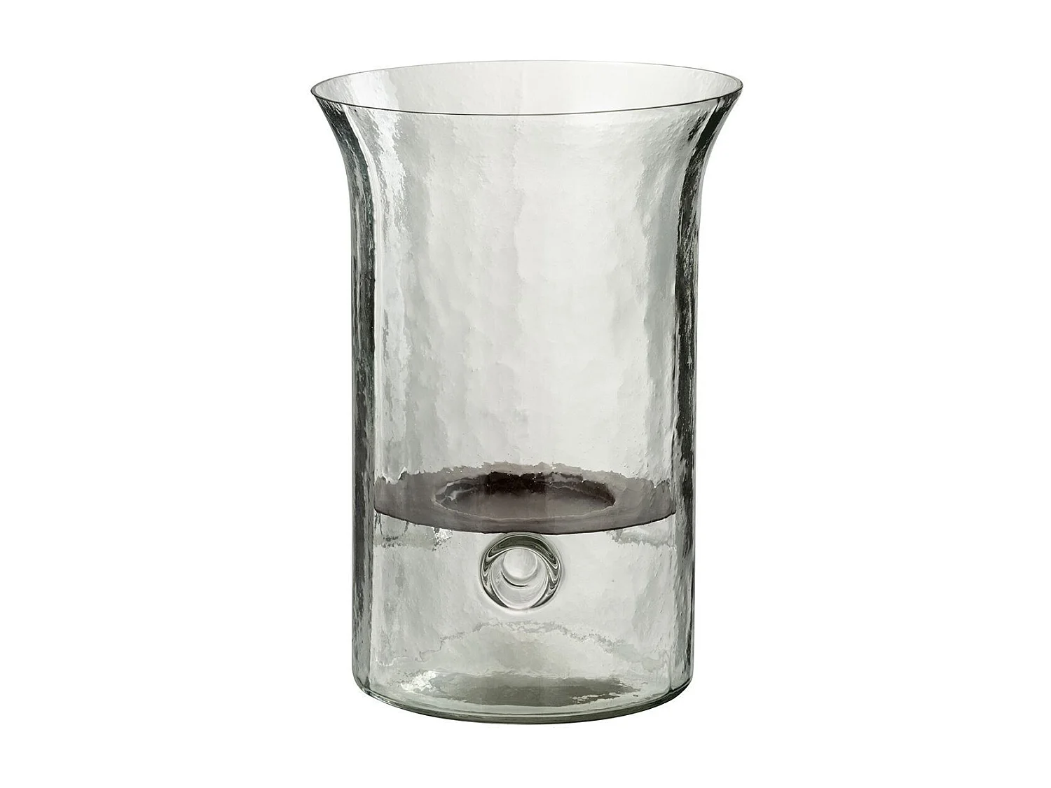 Bougeoir en Verre "Flou" 26cm Transparent