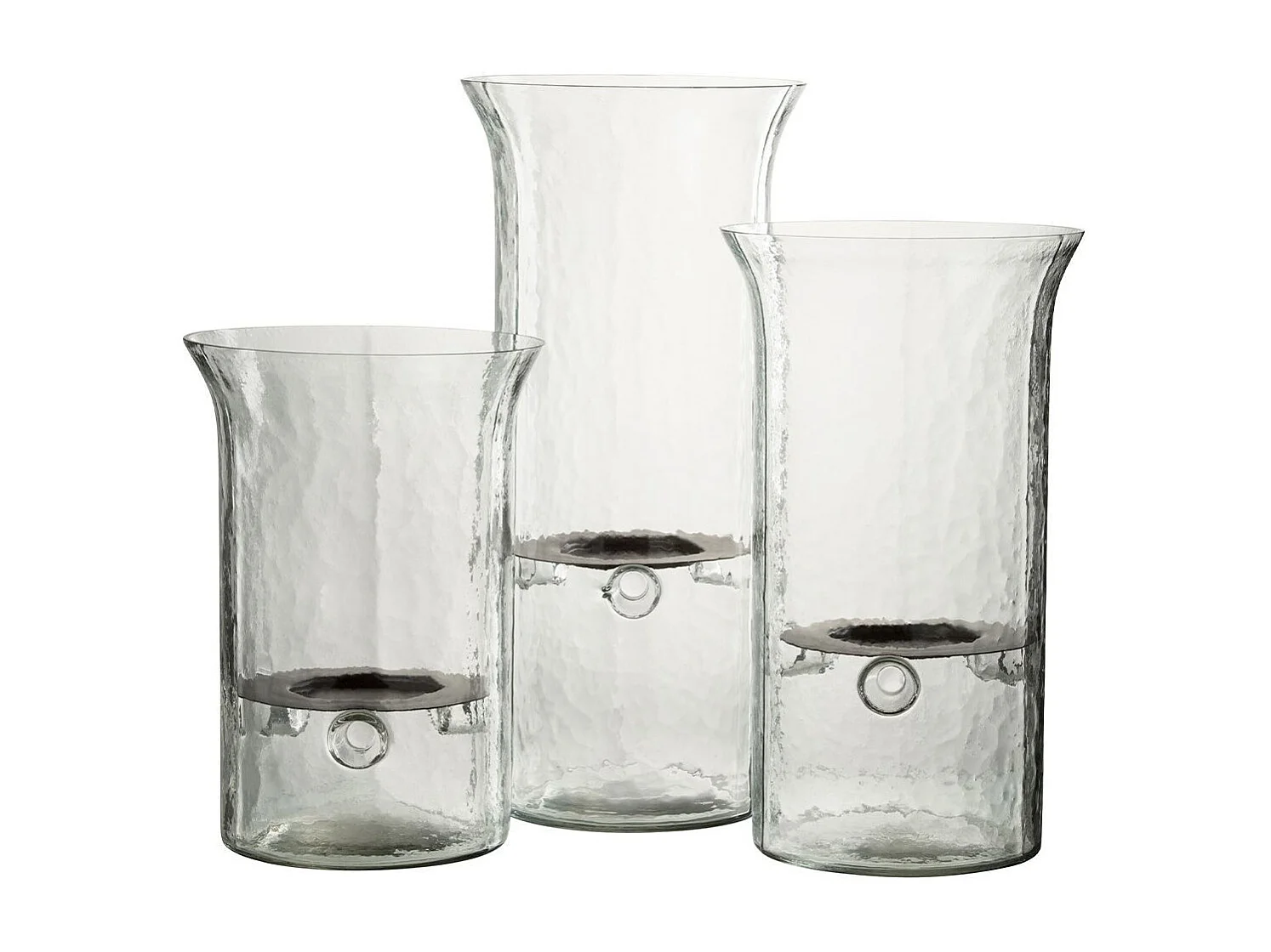 Bougeoir en Verre "Flou" 26cm Transparent