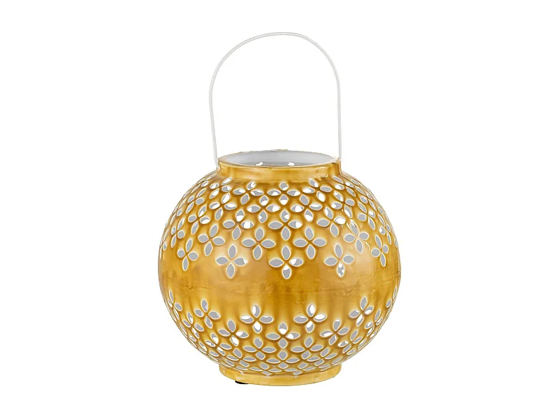 Lanterne Ronde Métal "Sévilla" 30cm Ocre