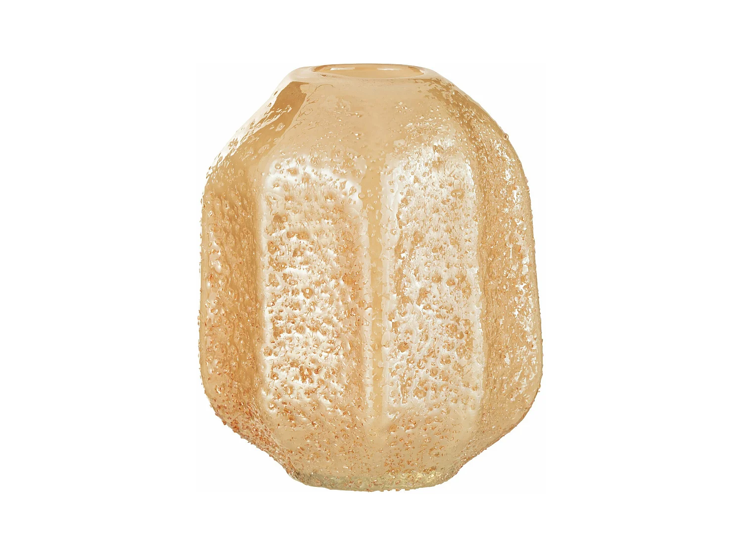 Vase Design en Verre "Corail" 21cm Orange