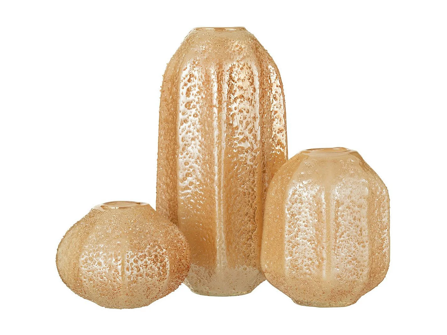 Vase Design en Verre "Corail" 21cm Orange