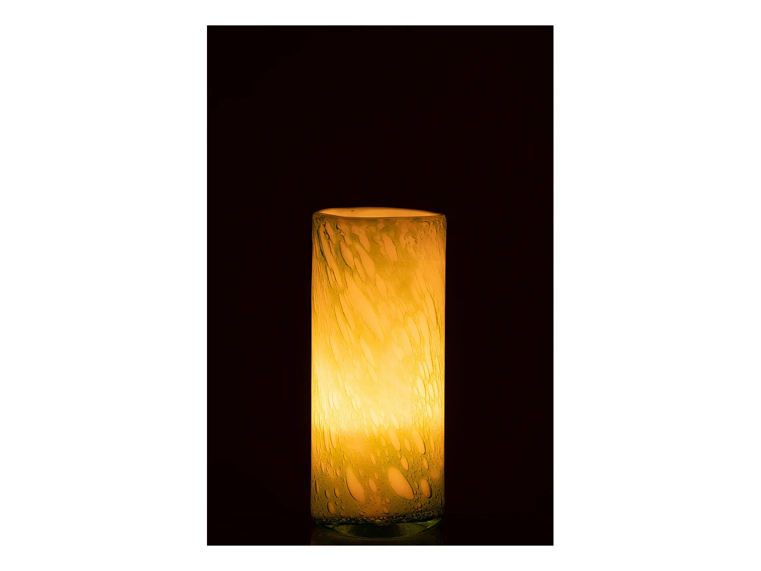 Photophore en Verre "Marbre" 27cm Vert