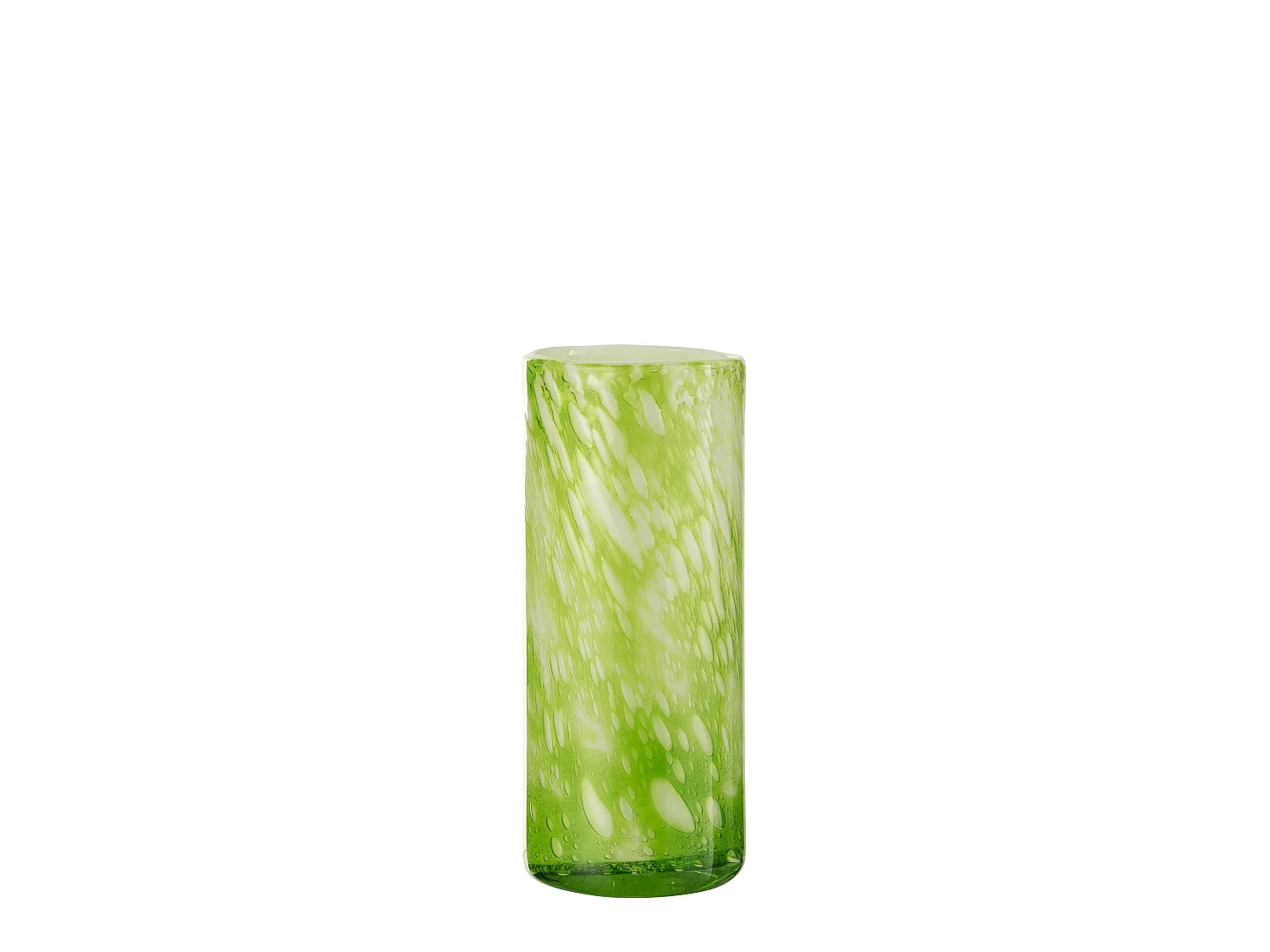 Photophore en Verre "Marbre" 27cm Vert