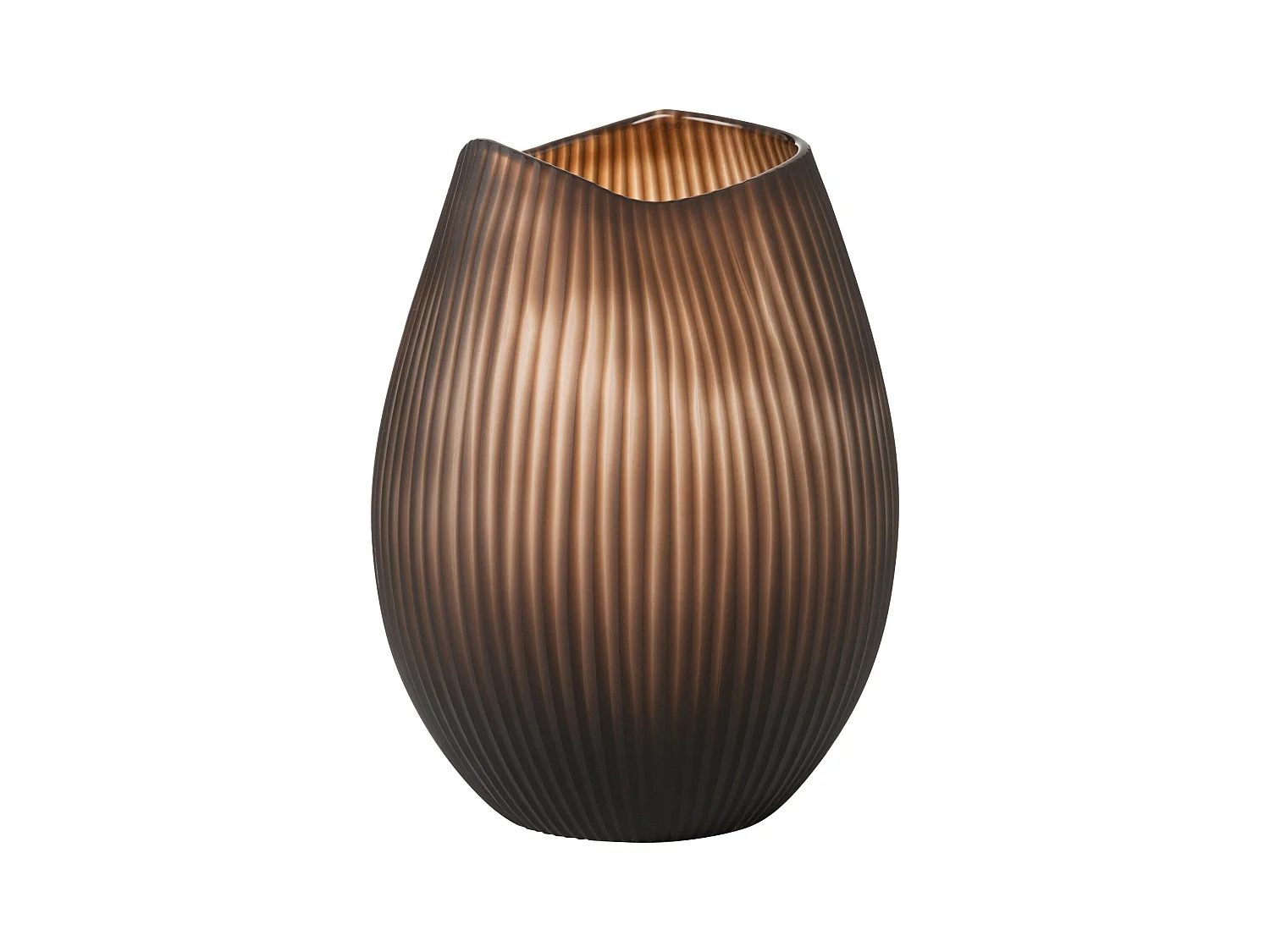 Vase Design Ligne "Octave" 31cm Marron