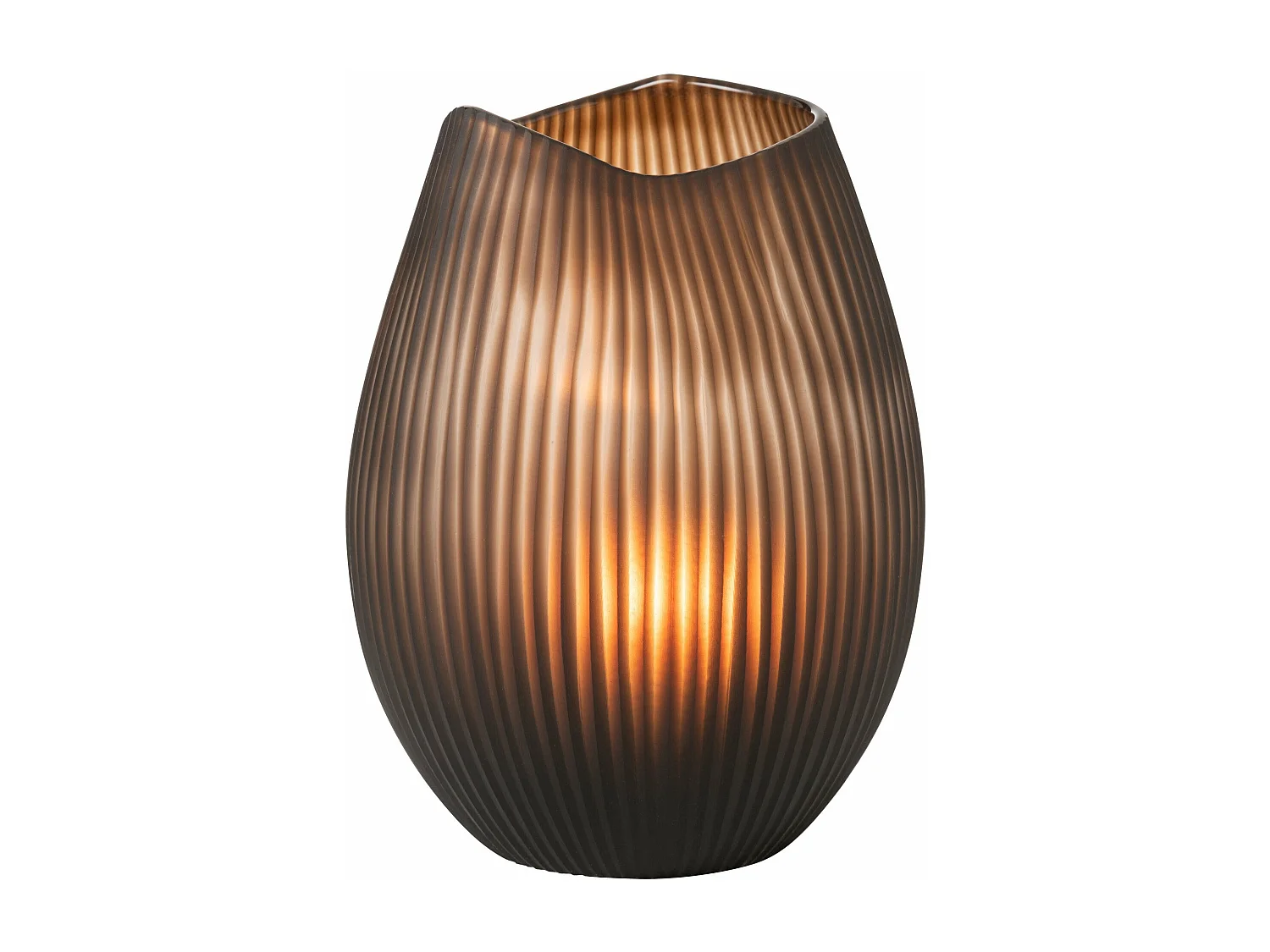 Vase Design Ligne "Octave" 31cm Marron