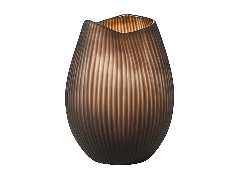 Vase Design Ligne "Octave" 31cm Marron