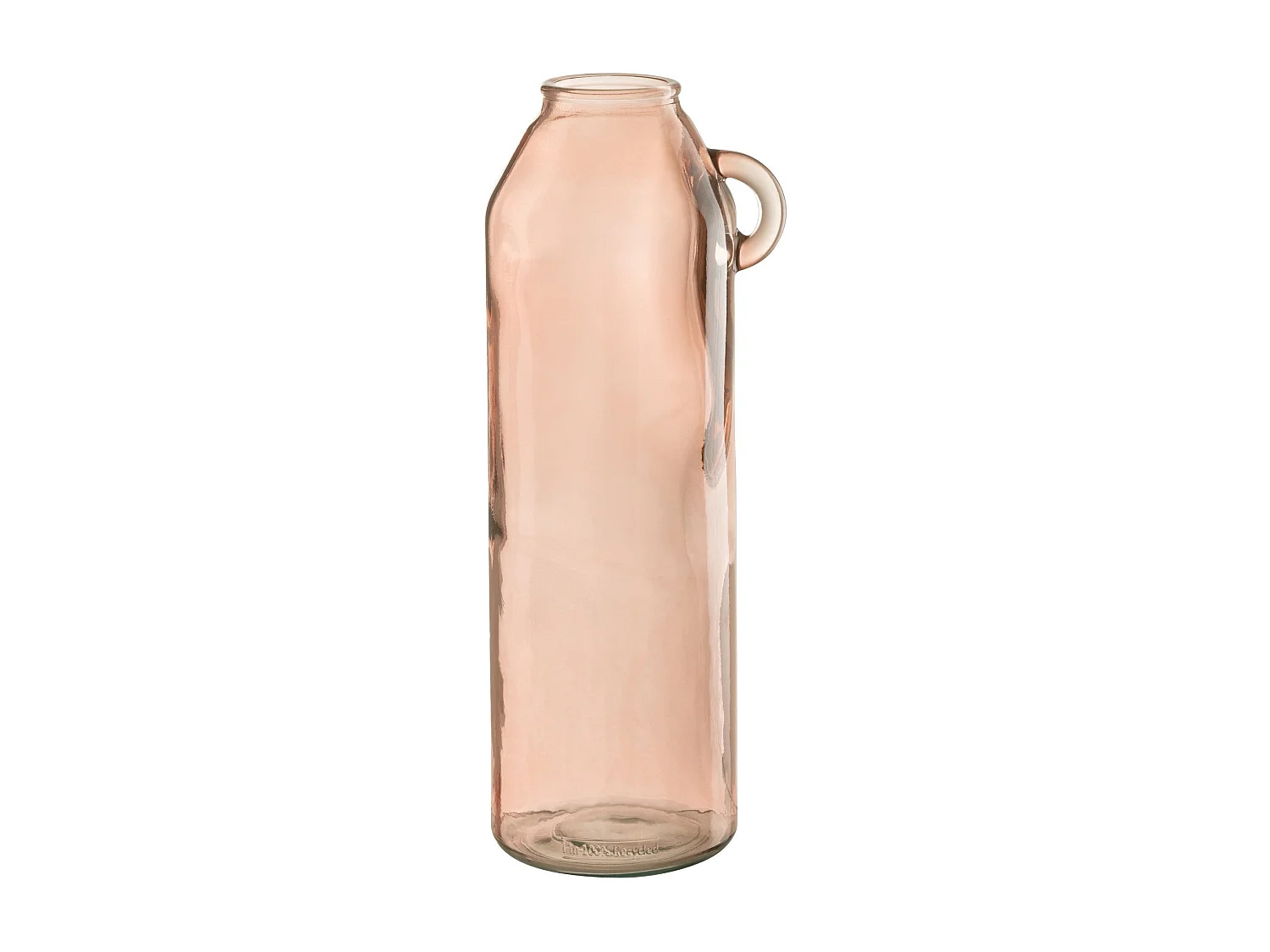 Vase Anse en Verre "Bouteille" 45cm Rose