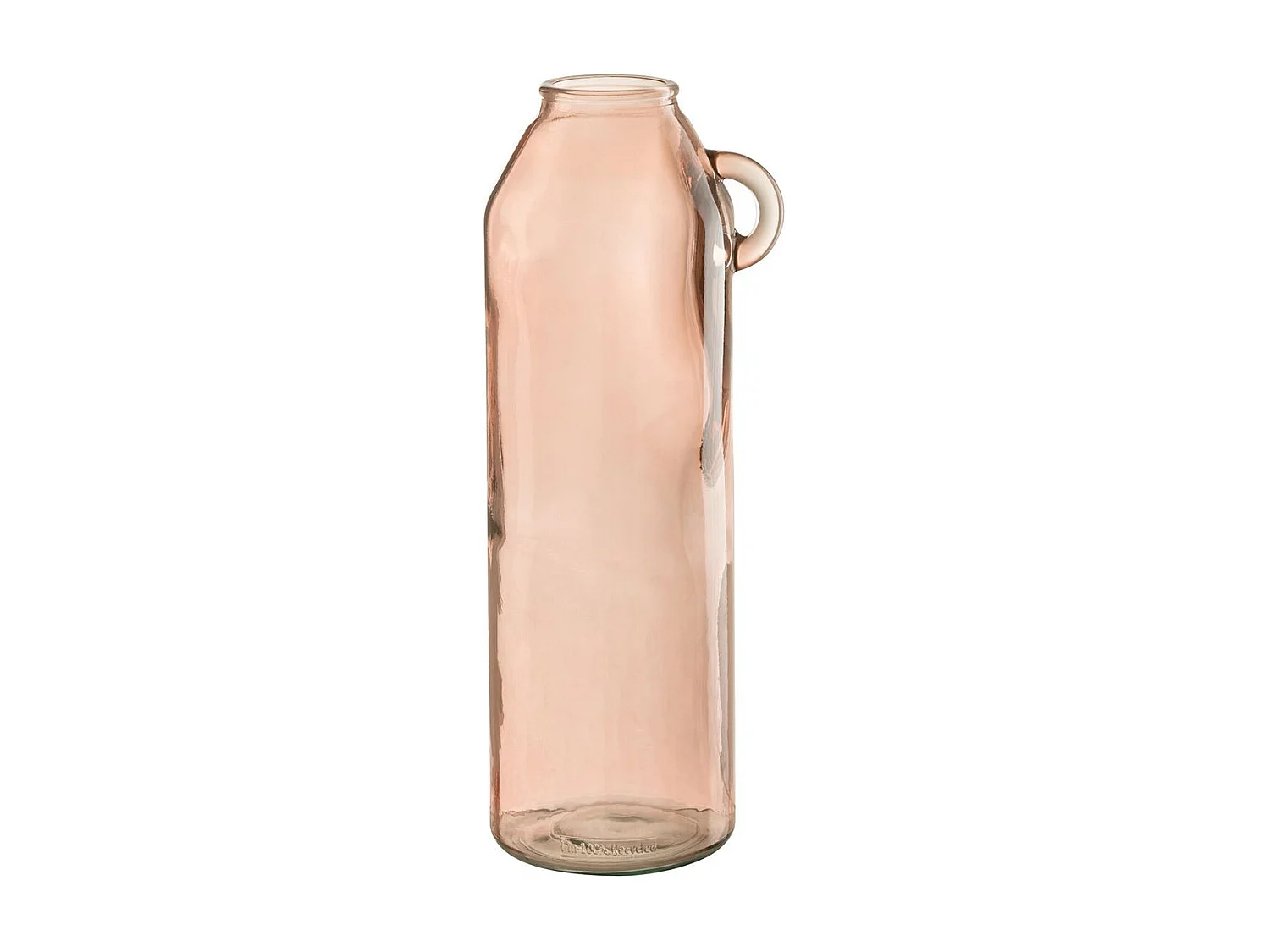 Vase Anse en Verre "Bouteille" 45cm Rose