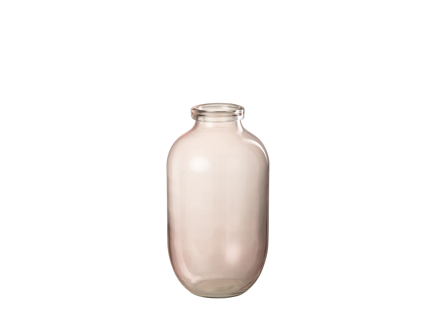 Vase Design en Verre "Bruni" 35cm Rose Clair