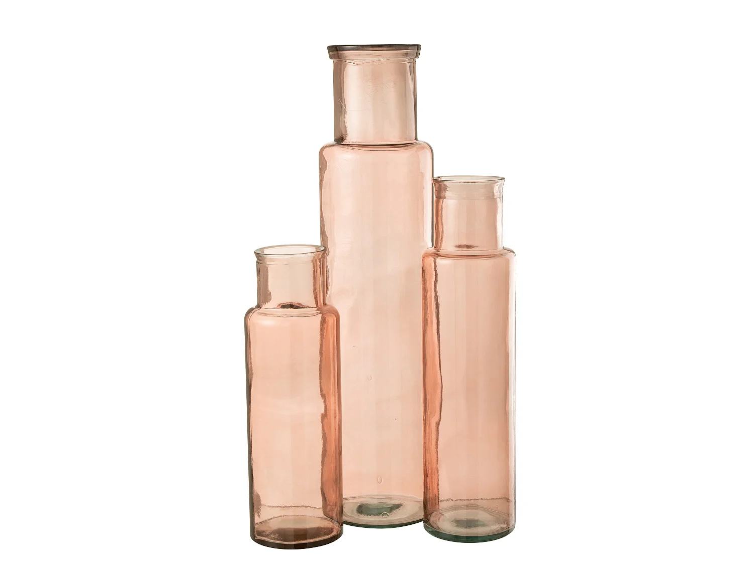 Vase en Verre "Bouteille" 75cm Rose