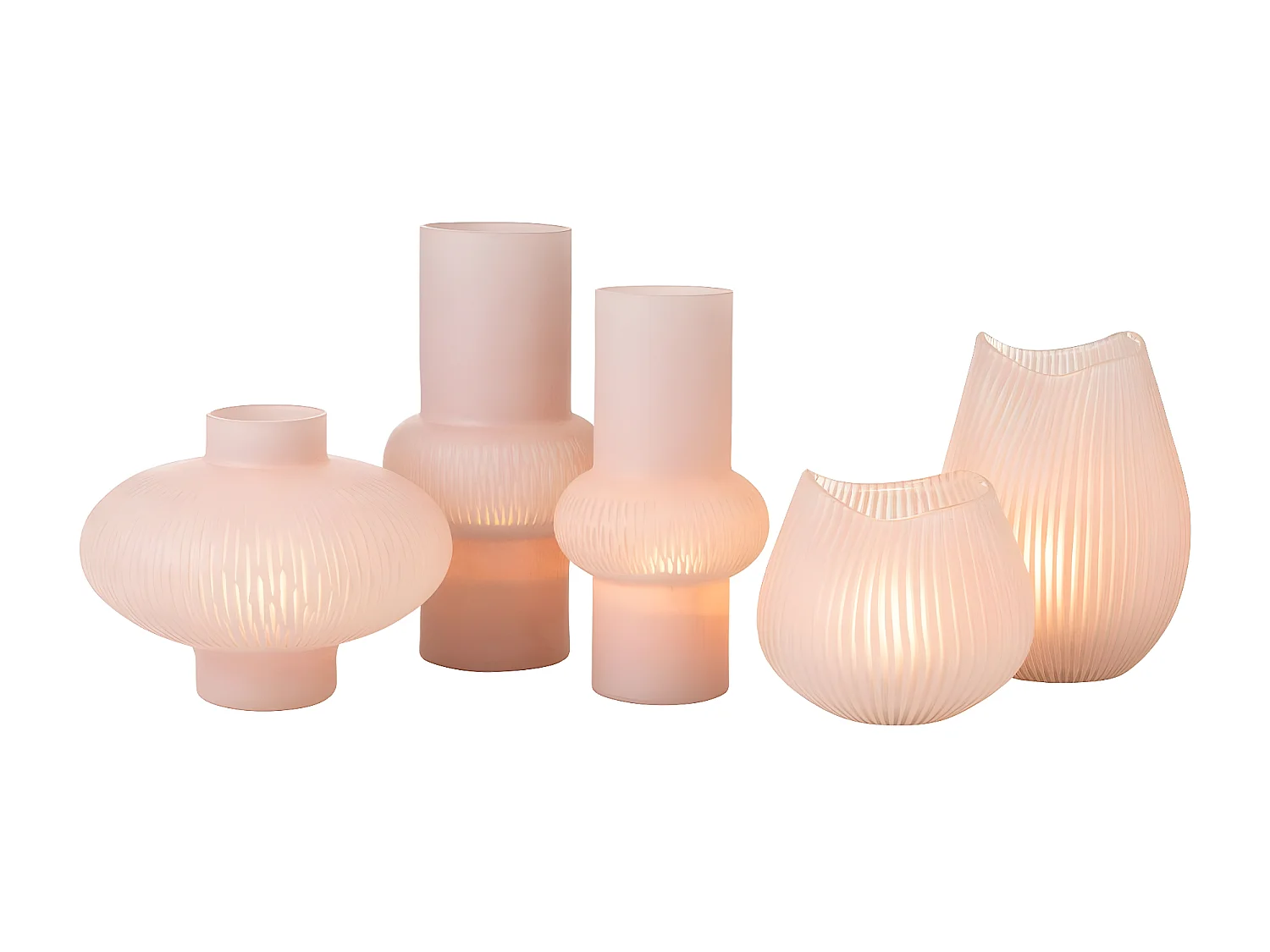 Vase Design Ligne & Boule "Octave" 35cm Rose