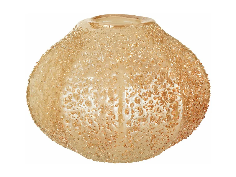 Vase Design en Verre "Corail" 14cm Orange