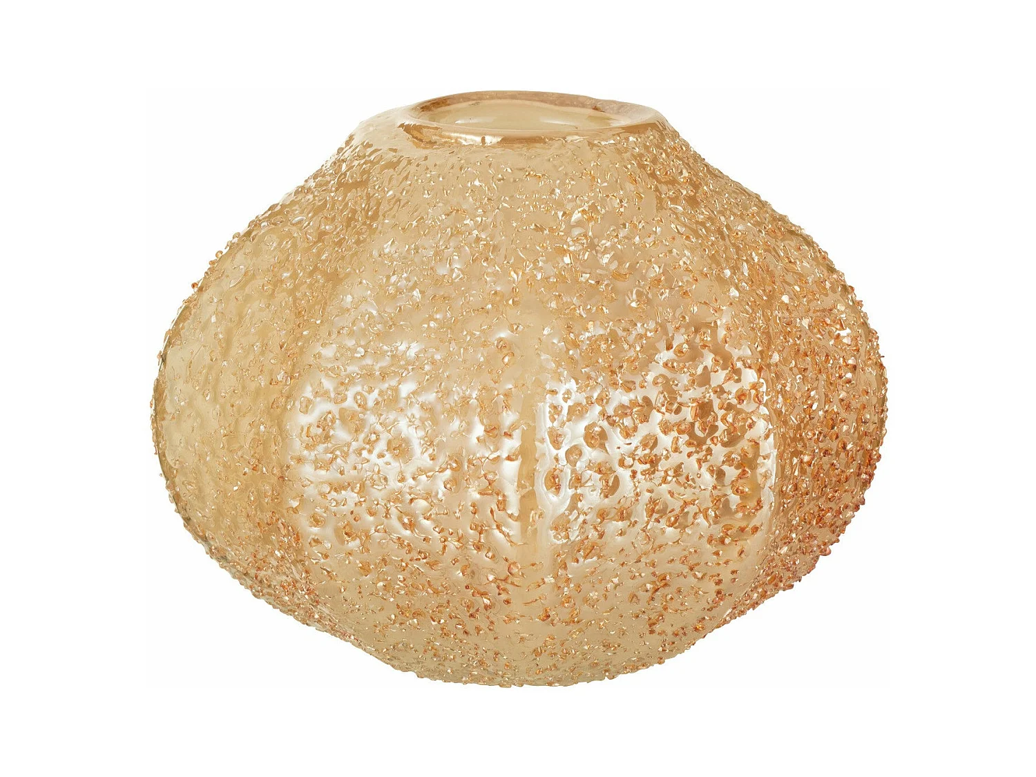 Vase Design en Verre "Corail" 14cm Orange