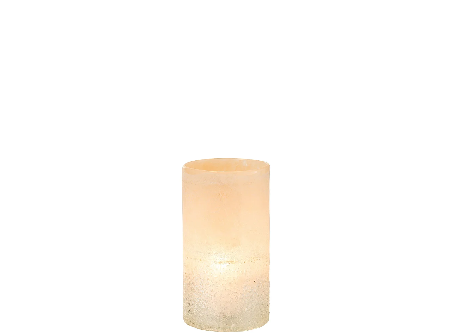 Vase Cylindre en Verre "Sumina" 23cm Beige