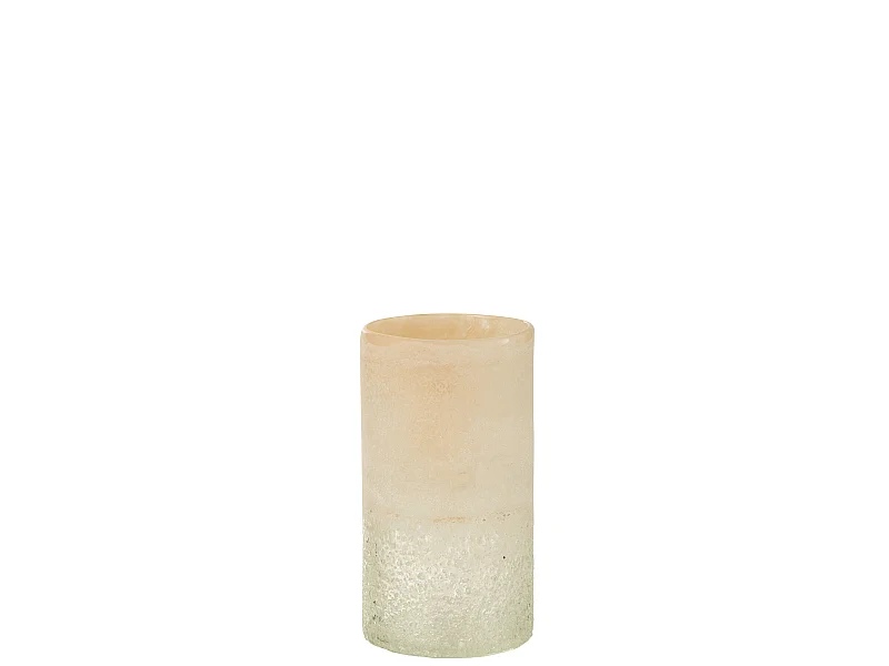 Vase Cylindre en Verre "Sumina" 23cm Beige