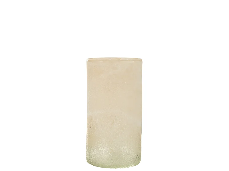 Vase Cylindre en Verre "Sumina" 29cm Beige