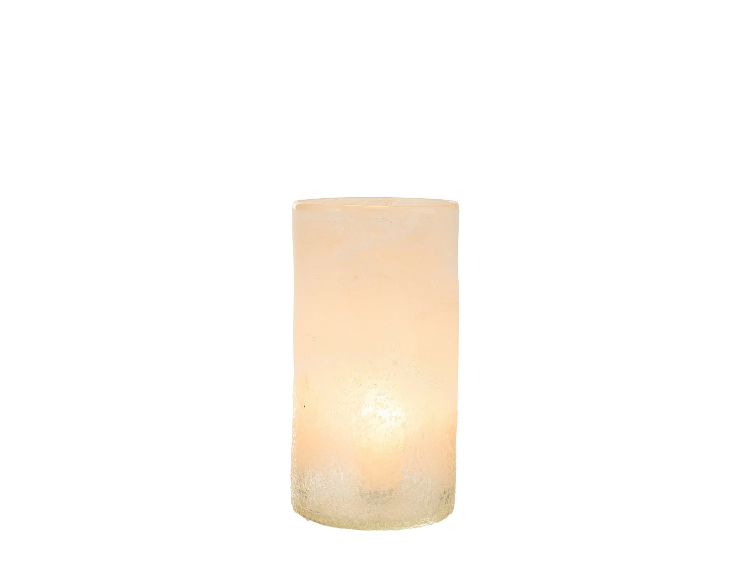 Vase Cylindre en Verre "Sumina" 29cm Beige