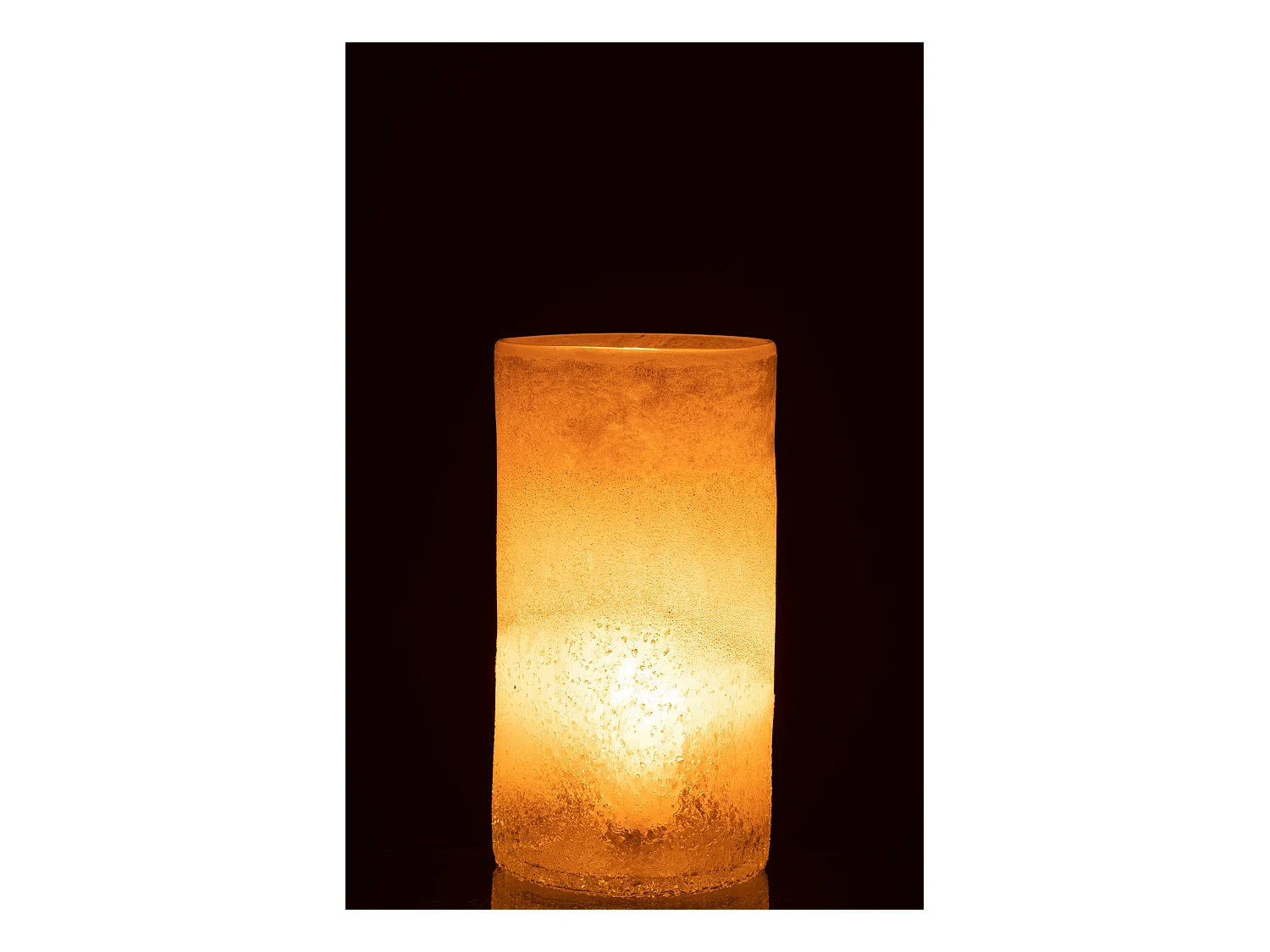 Vase Cylindre en Verre "Sumina" 29cm Beige