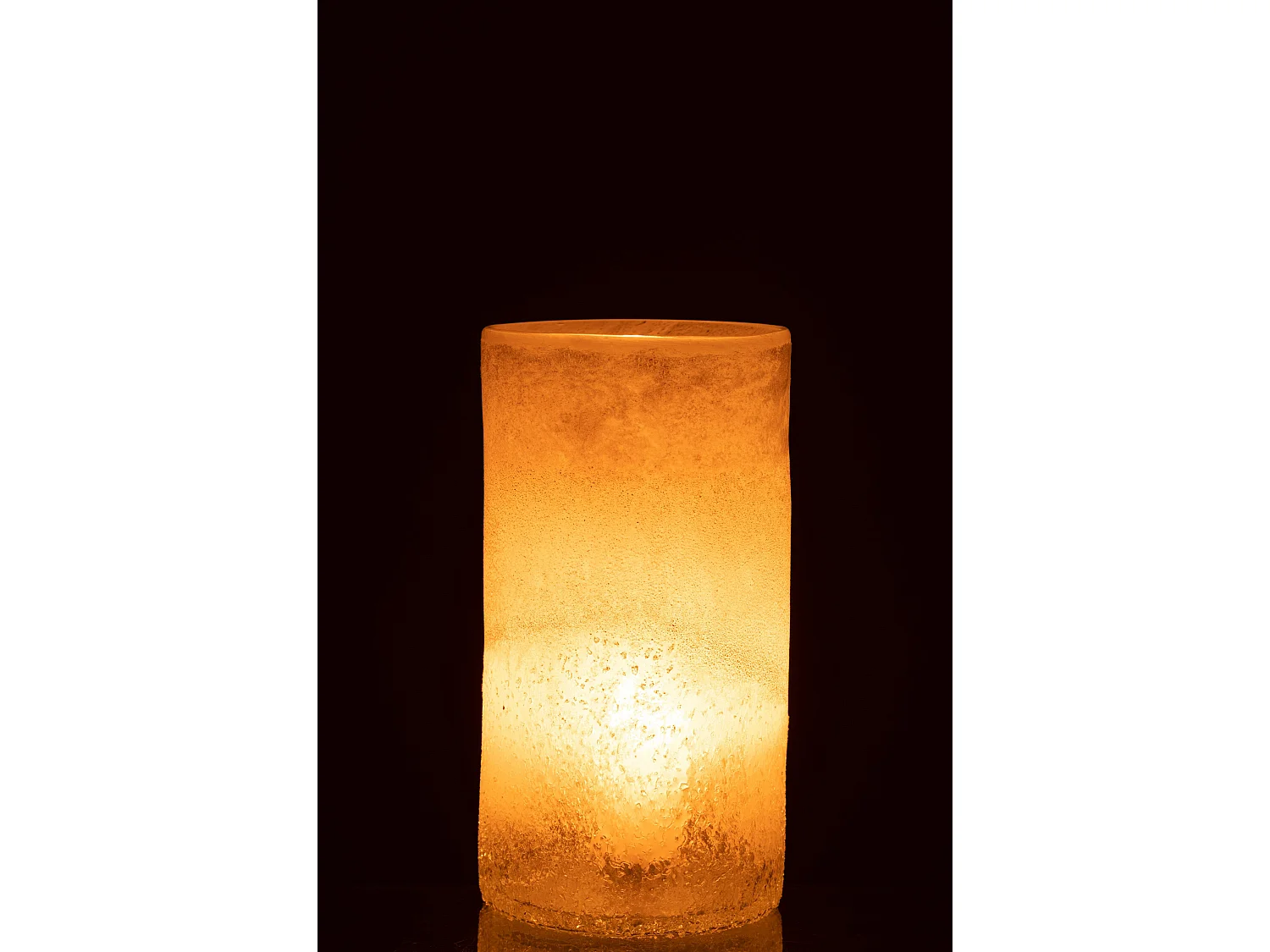 Vase Cylindre en Verre "Sumina" 29cm Beige