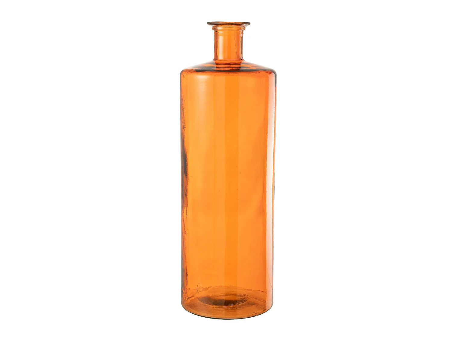 Vase Déco en Verre "Bouteille" 74cm Orange