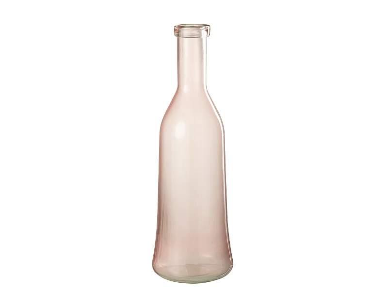 Vase Design en Verre "Bruni" 45cm Rose Clair